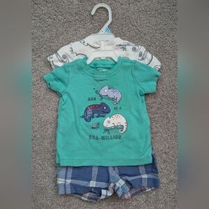 Carter's - 3 Pieces- 6 months- boys clothes- infant - plaid